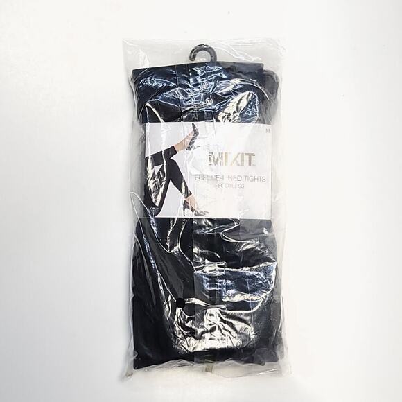 Mixit Fleece Lined Tights Size M Seamless Footless Womens Black New in Package - Picture 1 of 8
